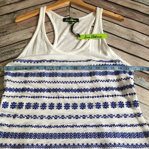 Sam Edelman Embroidered Razorback Tank Top - Picture 4 of 7